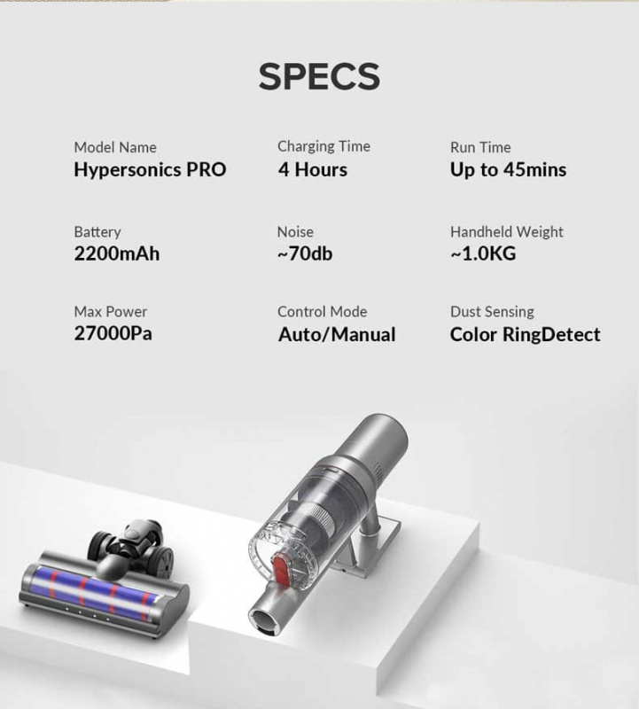 【全港免運 行貨15個月保養】Airbot Hypersonics Pro 無線吸塵器 [專業版]
