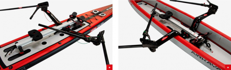 ROWonAir RowVista® Inflatable Rowing Skid system for rowing board with Carbon Oar sets Moving forward edition向前划艇版本 板上賽艇直立板變身器 賽艇划船套裝連碳纖槳