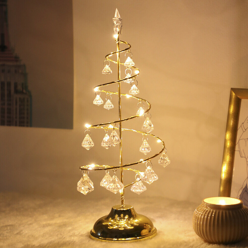 聖誕LED水晶樹裝飾 銀色|金色選擇