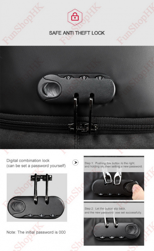 Tigernu 頂鎖防盗背包 [4色]