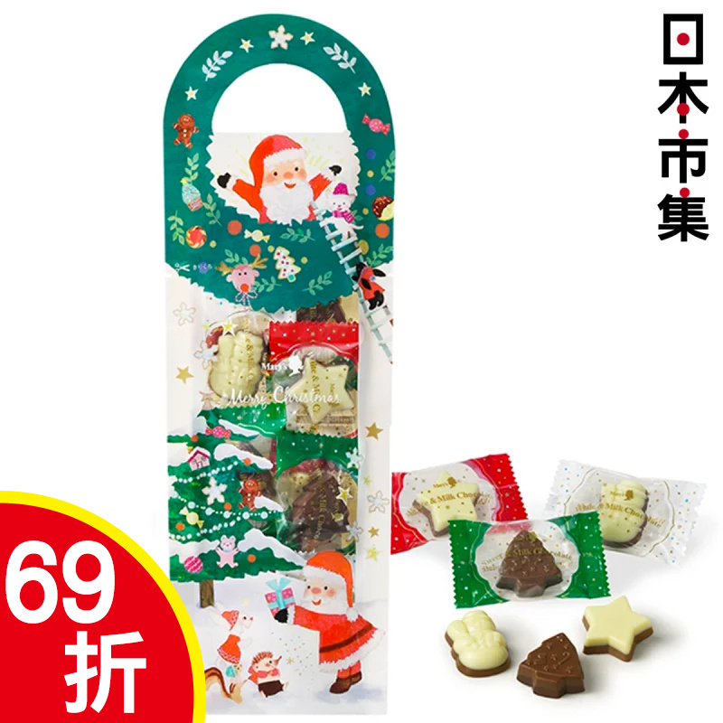 日本Mary's 聖誕限定 禮包純朱古力 綠色 聖誕老人聖誕樹 75g【市集世界 - 日本市集】