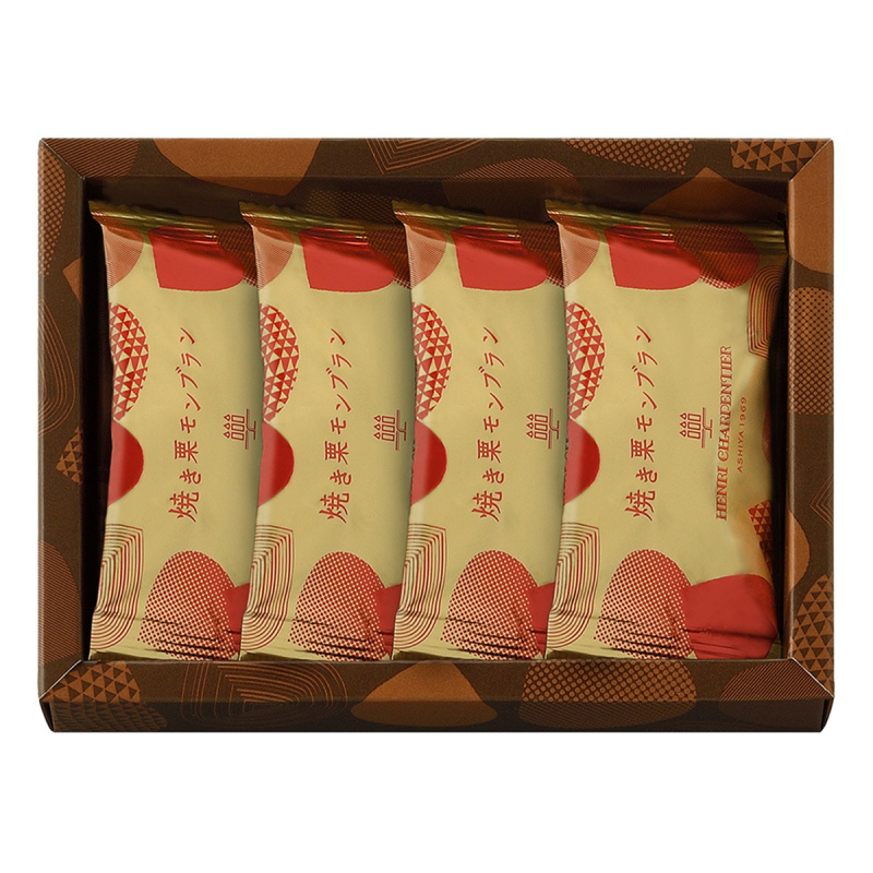 日本Henri C. 季節限定 烤栗子 Mont Blanc蛋糕禮盒 (1盒4件)【市集世界 - 日本市集】