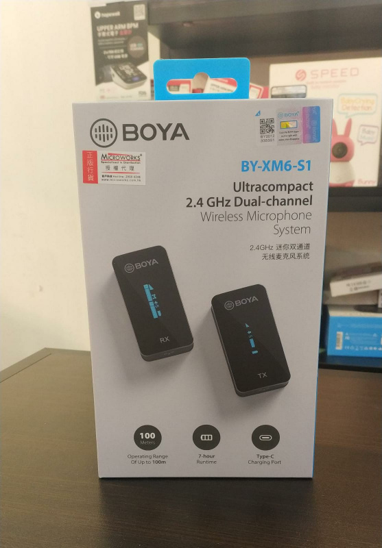 BOYA BY-XM6-S1 2.4GHz 雙通道無線麥克風 1+1 單咪套裝
