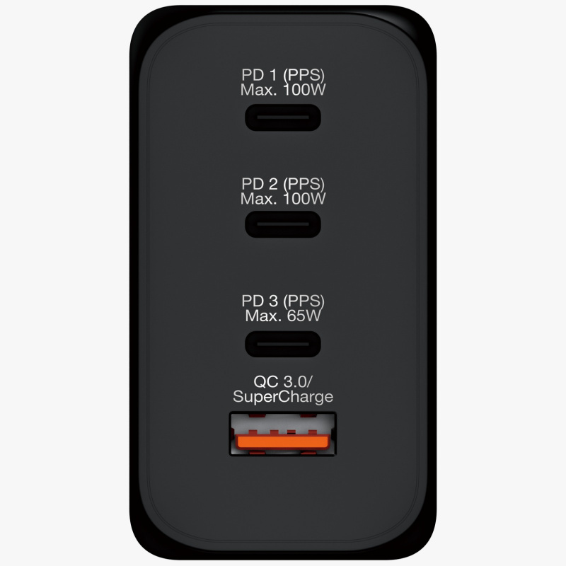 Verbatim 4 Port 200W PD 3.0 & QC 3.0 GaN 充電器 66704 帶線版 Verbatim 4 Port 200W PD 3.0 & QC 3.0 GaN 充電器 66704 帶線版