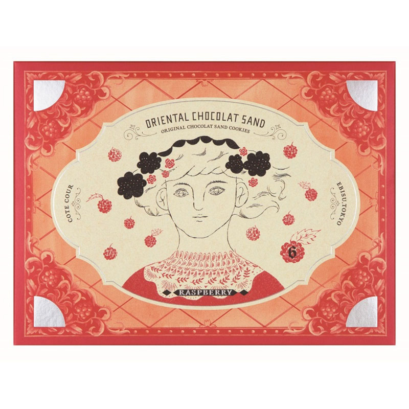 日本Cote Cour 羽田空港限定 紅莓醬夾心 特色朱古力曲奇脆餅禮盒 (1盒6件)【市集世界 - 日本市集】