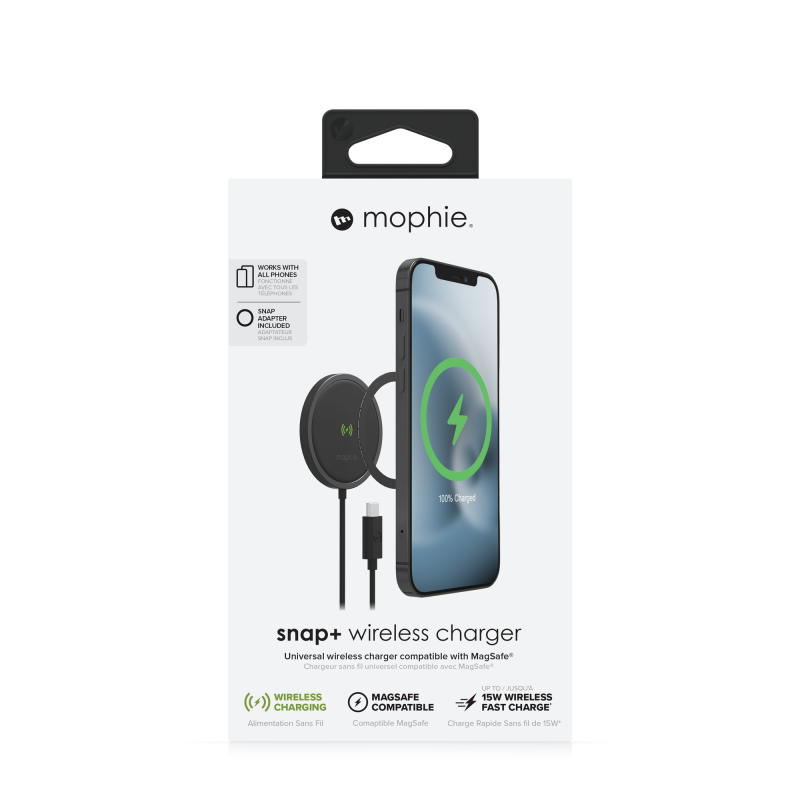 【全新原裝行貨 全港免運】Mophie  UNV Snap+ Wireless Charging pad MagSafe 磁吸充電板 (黑色)