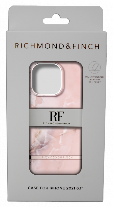 Richmond & Finch iPhone 13 Pro Case手機保護殼 - 粉紅理石PINK MARBLE - ROSE GOLD DETAILS (48388)