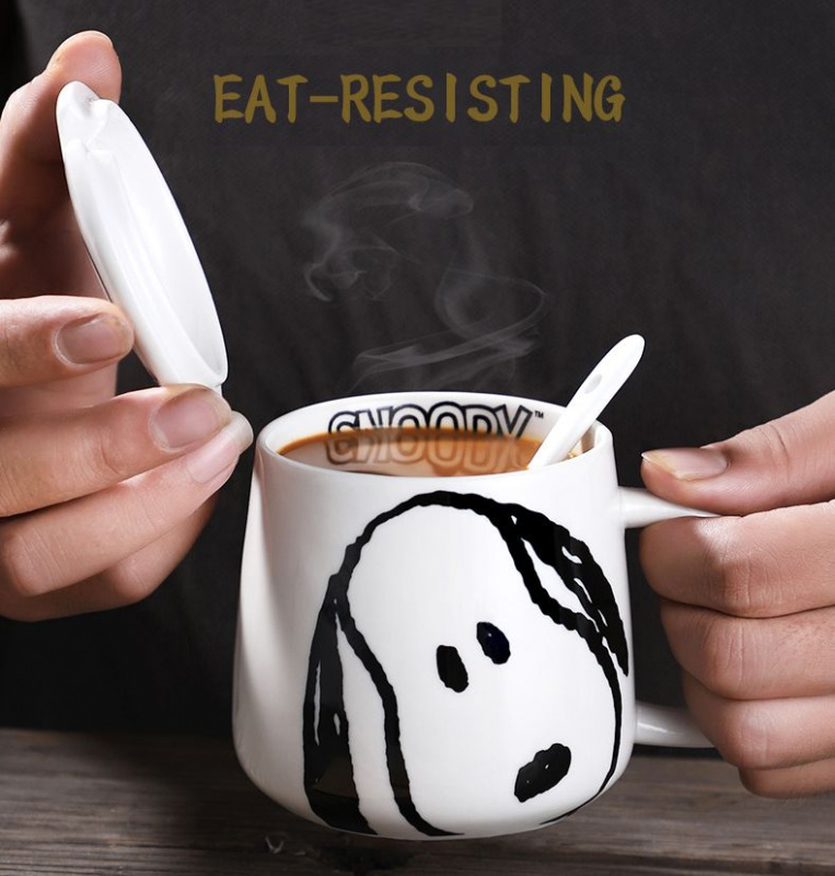 @RI • Snoopy Mug 陶瓷保溫杯馬克杯帶蓋咖啡杯