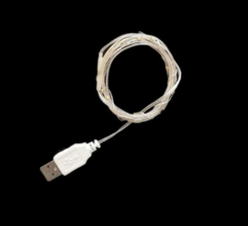 LED USB銅線裝飾燈串(暖黃色)