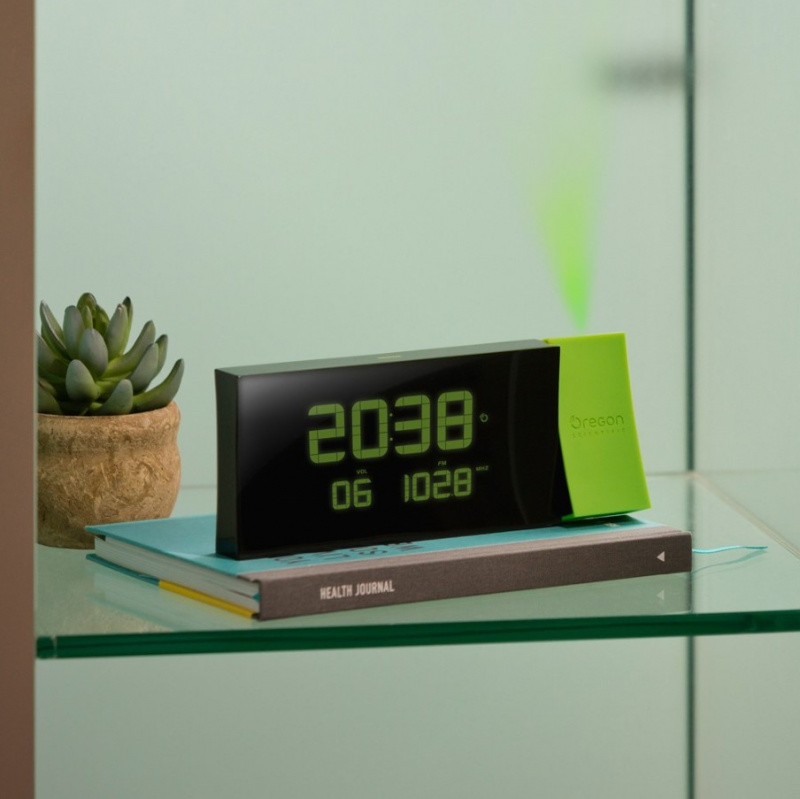 PRYSMA G 稜光收音機投影時計Projection Clock [黑色、緑色] RRA222PNH/GR RRA222P/BK