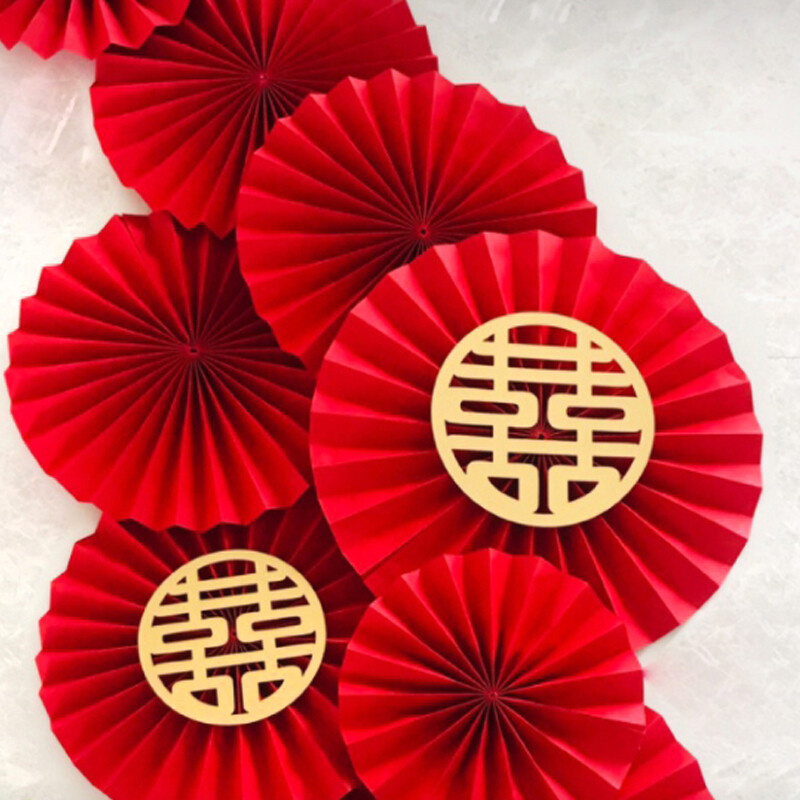 新年佈置福字扇花 福字揮春 新春佈置