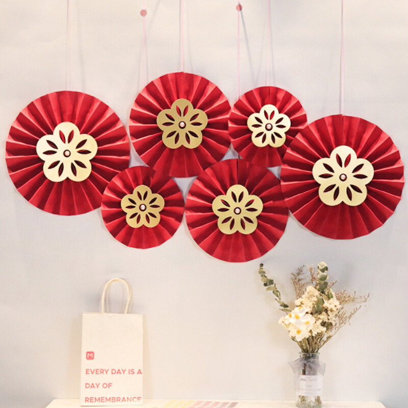 新年佈置福字扇花 福字揮春 新春佈置