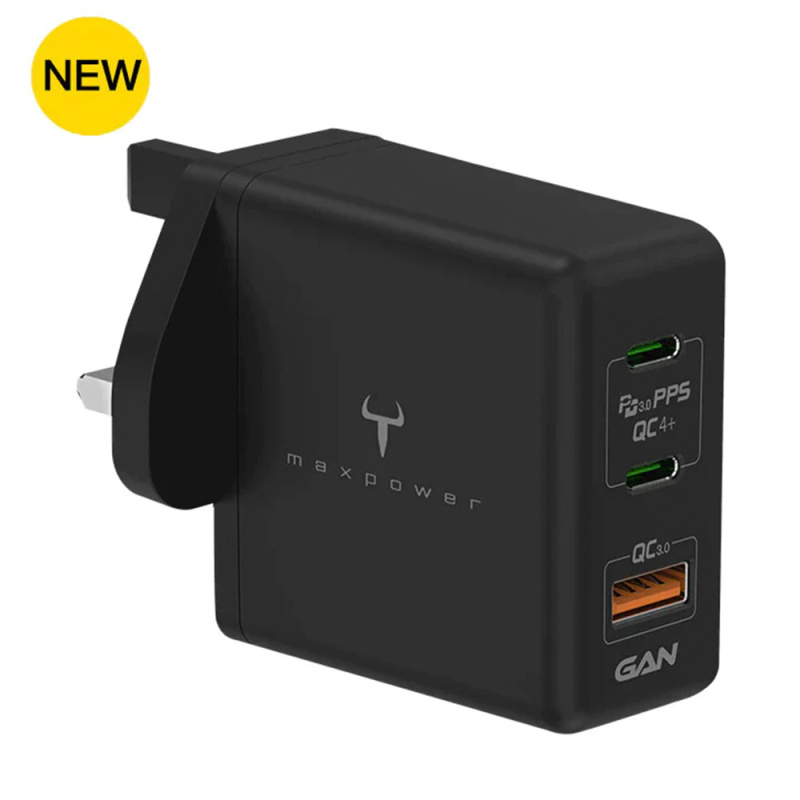 【最新二代】牛魔王 Maxpower GN65XV2 65W 3 位 GaN USB 充電器