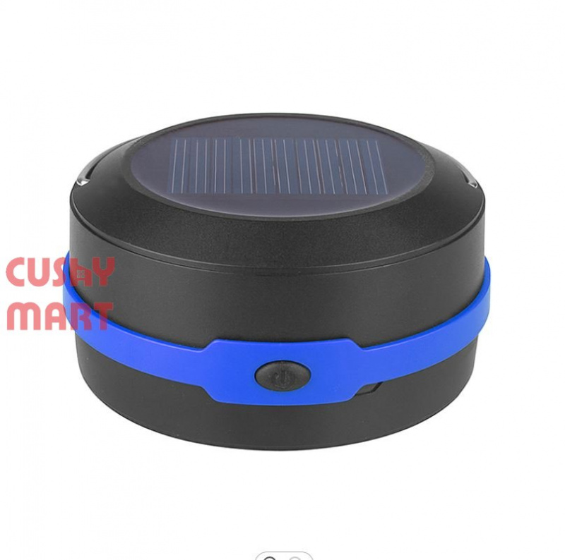 優柔百貨 - 2合1太陽能USB露營燈及電筒 可摺疊 充電寶 (紅色/藍色)