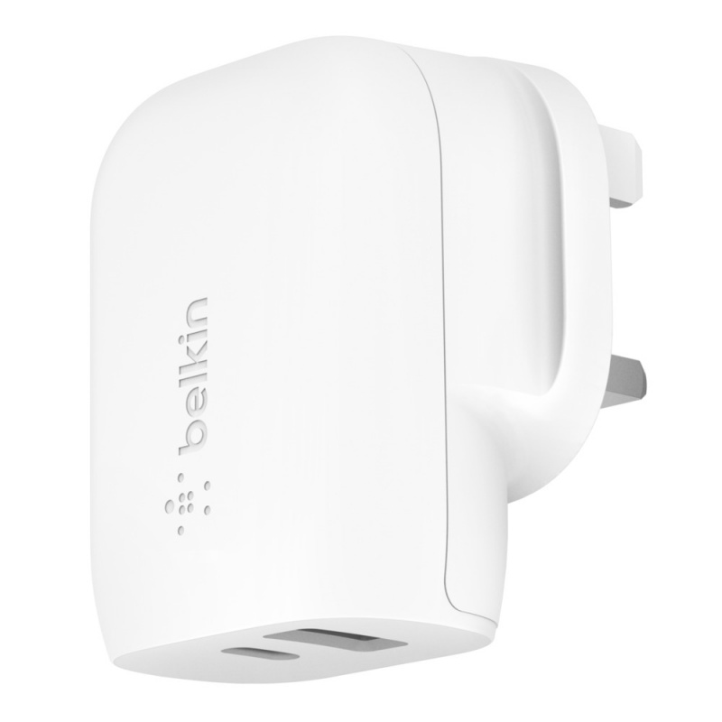 Belkin BOOST↑CHARGE™ 37W PPS USB-C PD + USB-A 家用充電器 [WCB007myWH]