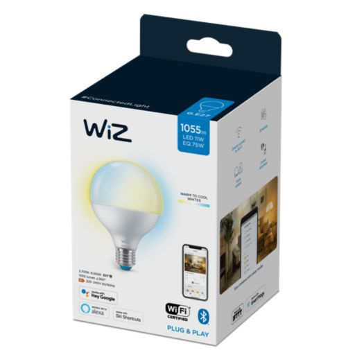 WiZ Wi-Fi 智能LED燈泡 [11W / E27螺頭 / G95] (黃白光)