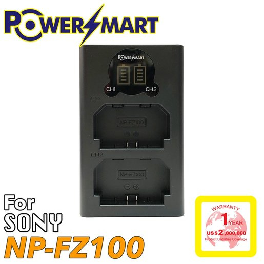 Powersmart - Sony NP-FZ100 代用鋰電池 7.2V / 2280mAh / 16.4Wh / Type-C 便攜外帶雙電充座