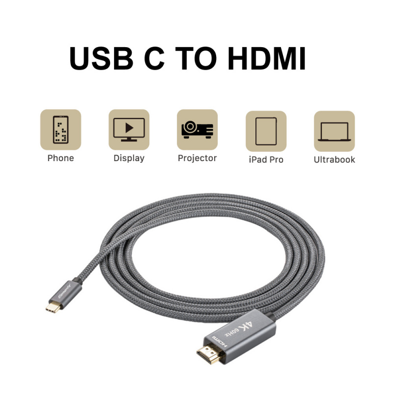 Elementz 4K Type-C to HDMI Cable 200cm HDMI-C4K