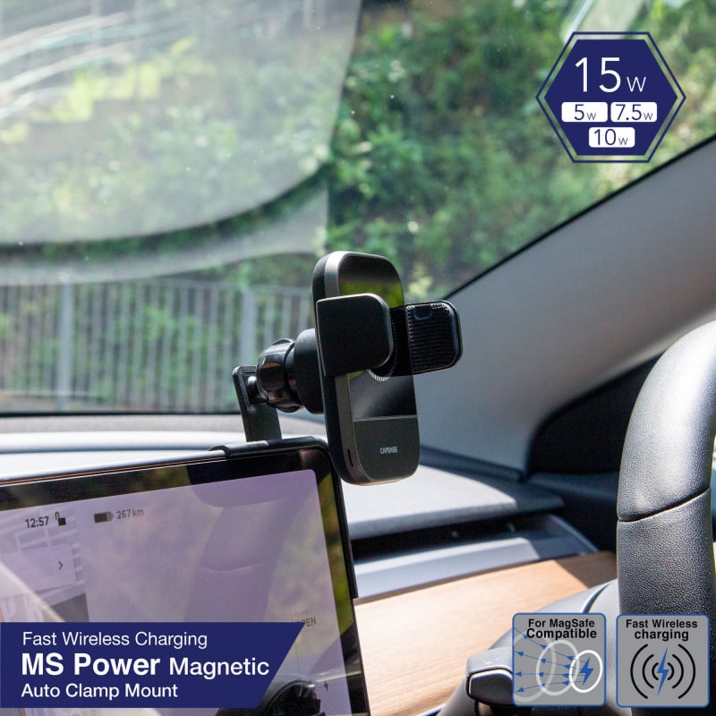 CAPDASE MS Power 無線快充 TouchScreen 車架 For Tesla Model 3 / Y CAPDASE MS Power 無線快充 TouchScreen 車架 For Tesla Model 3 / Y