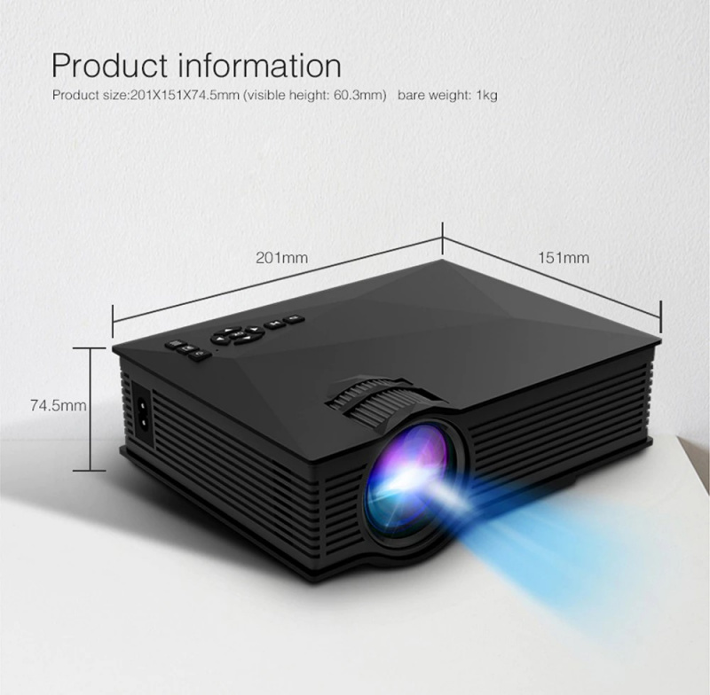 MEDIACUBE LED PROJECTOR W/WIFI SD USB VGA HDMI AV