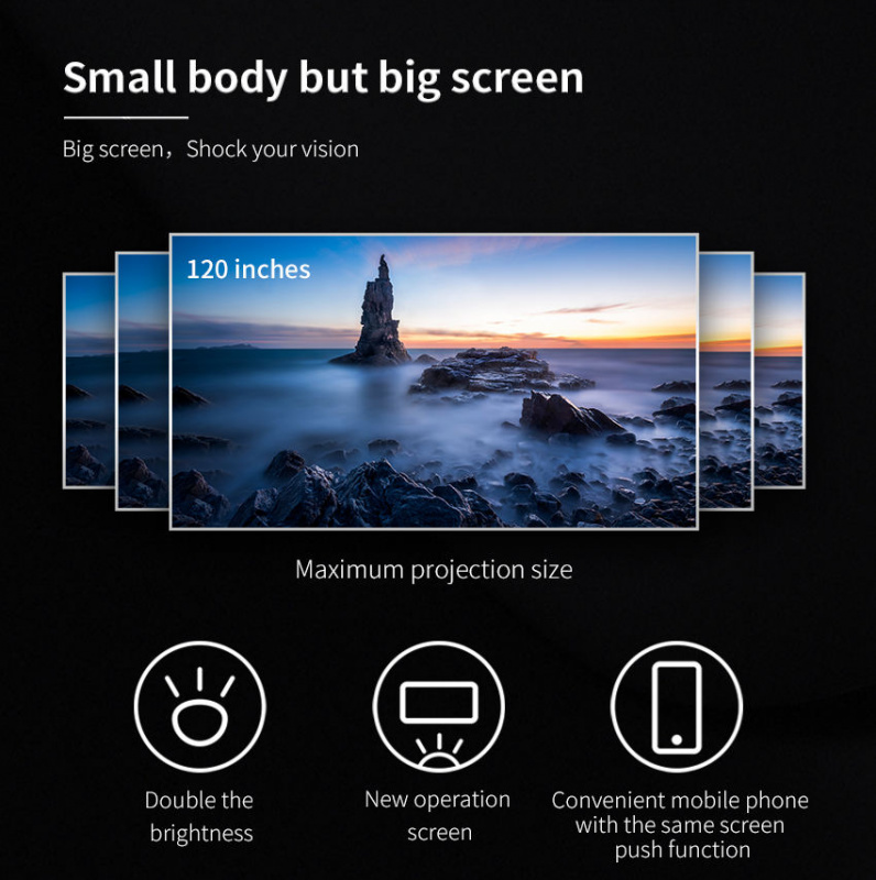 MEDIACUBE LED PROJECTOR W/WIFI SD USB VGA HDMI AV