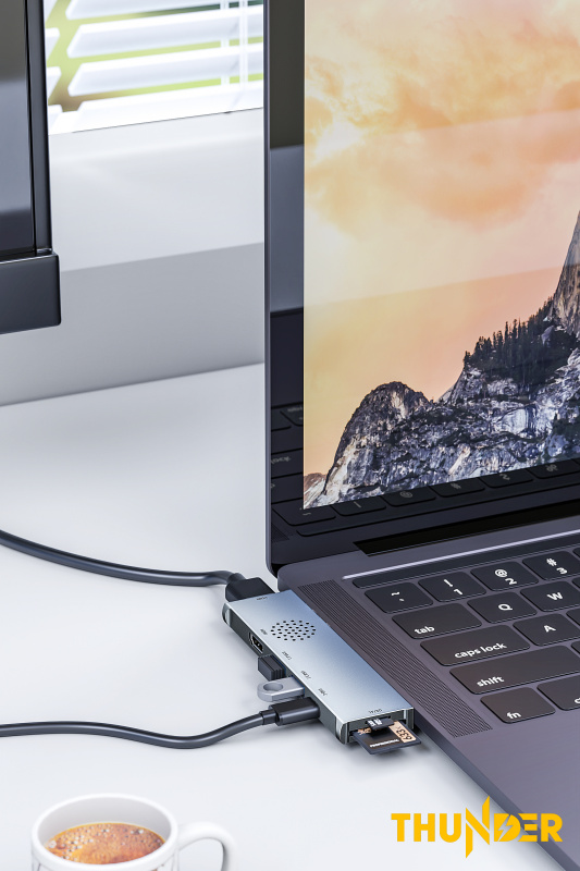 Macbook Pro Air 2018/2019/2020 USB-C 7 合 1 適配器HUB  雙HDMI輸出