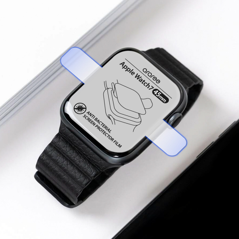 Araree - Apple watch 7 (41mm/45mm) 鑽石級透明螢幕保護貼(2張)
