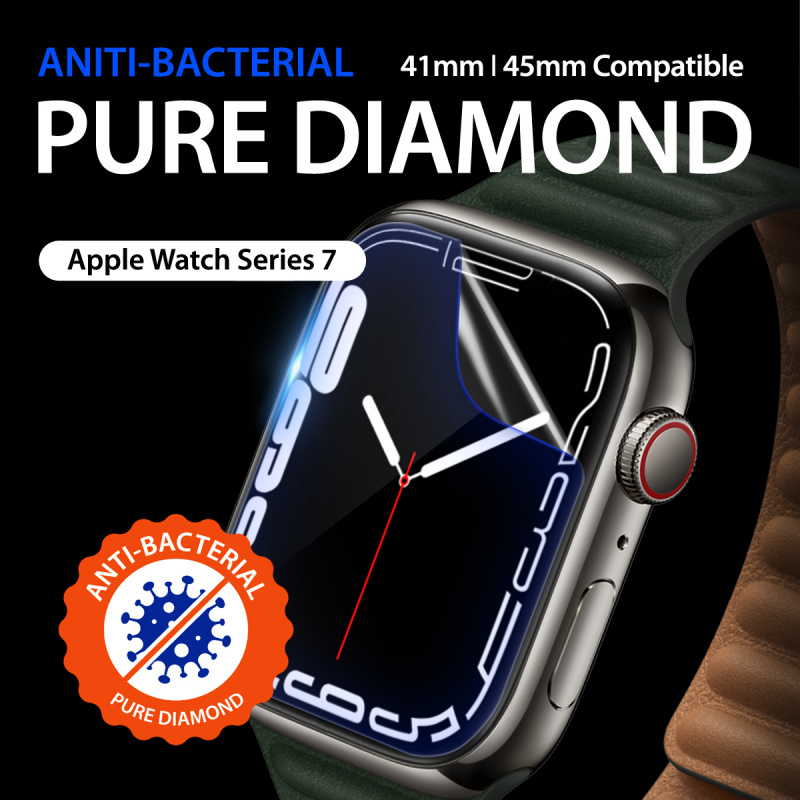 Araree - Apple watch 7 (41mm/45mm) 鑽石級透明螢幕保護貼(2張)