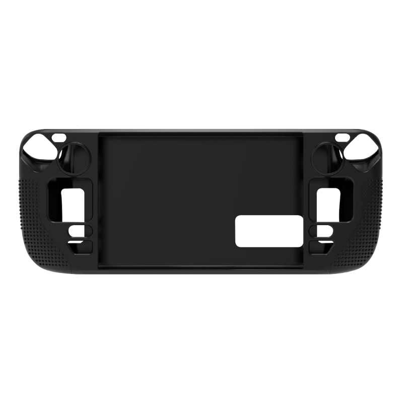 Steam Deck/OLED版專用配件 矽膠保護套 全方位保護 握把設計更舒適 - 黑色