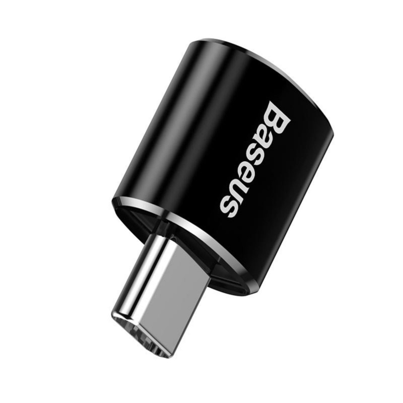 Baseus - USB-A 轉 Type-C 轉換器 轉插 迷你轉換器 適配器 轉接頭 轉換C頭 便捷式 OTG 2.4A