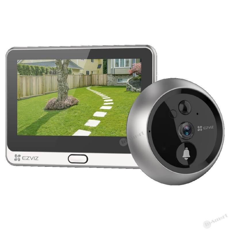 EZVIZ - 升級版 DP2C 真無線智能電子貓眼監控防盜攝像頭連門聆 (無需拉線) 1080P 155° 超廣角 4.3" 彩色屏幕