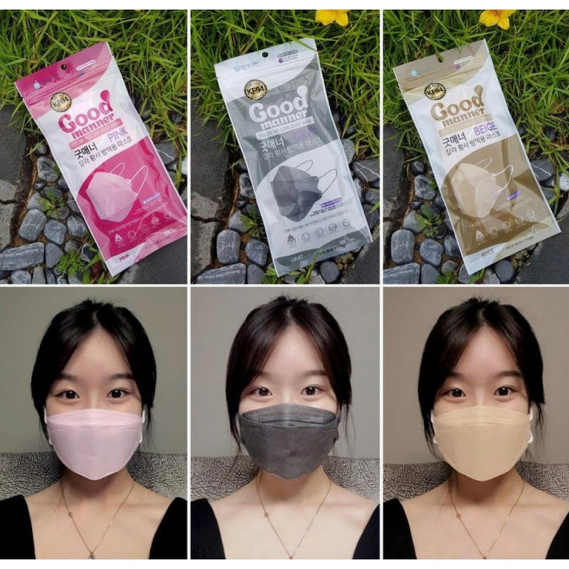 [現貨]  韓國Good Manner 全新顏色 KF94成人口罩 (非獨立包裝, 每包5個,1套50個)