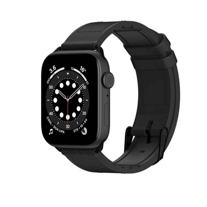 Switcheasy Apple Watch 7/6/5/4/SE (42/44/45mm) Hybrid 矽膠真皮錶帶