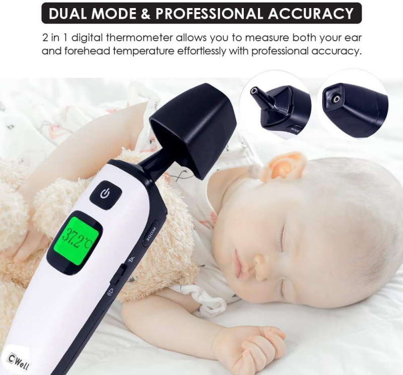 美國 CAPTAINWELL 速測體溫槍 智能多功能紅外線探溫槍 CPW-FT001