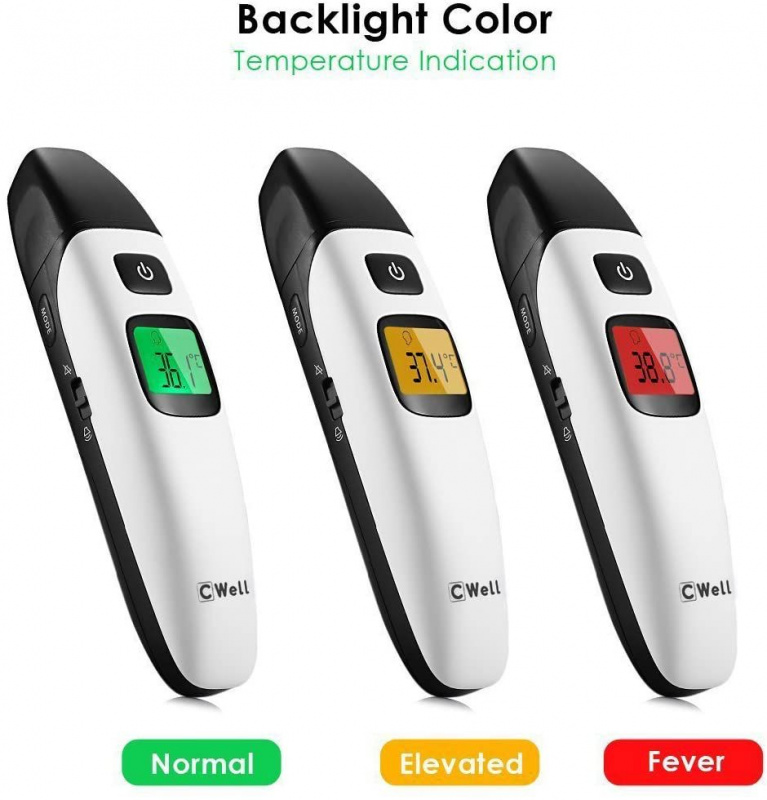 美國 CAPTAINWELL 速測體溫槍 智能多功能紅外線探溫槍 CPW-FT001