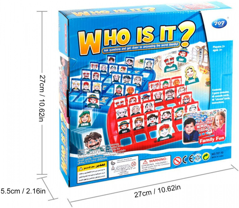 “Who Is It” Board Game遊戲 猜猜對方的人物遊戲|親子益智玩具