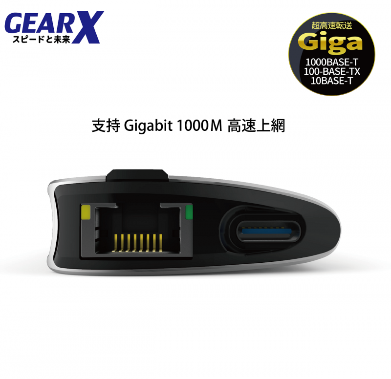 GearX USB-C/TYPE-C 8合1擴充器 USBC8001