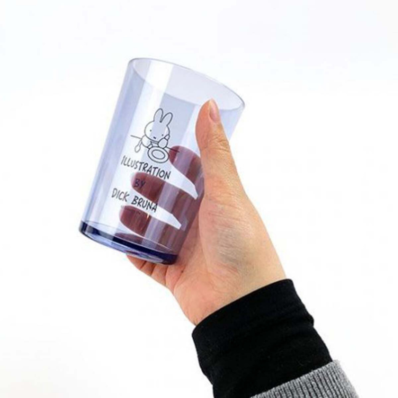 日版Miffy 日本製 透明膠杯 下午茶聚藍色 (002)【市集世界 - 日本市集】