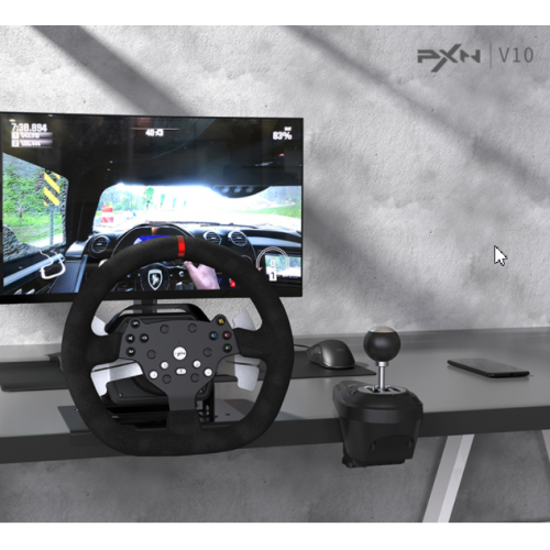 [預訂] PXN 萊仕達 V10 Force Feedback Racing Wheel 賽車遊戲軚盤方向盤套裝