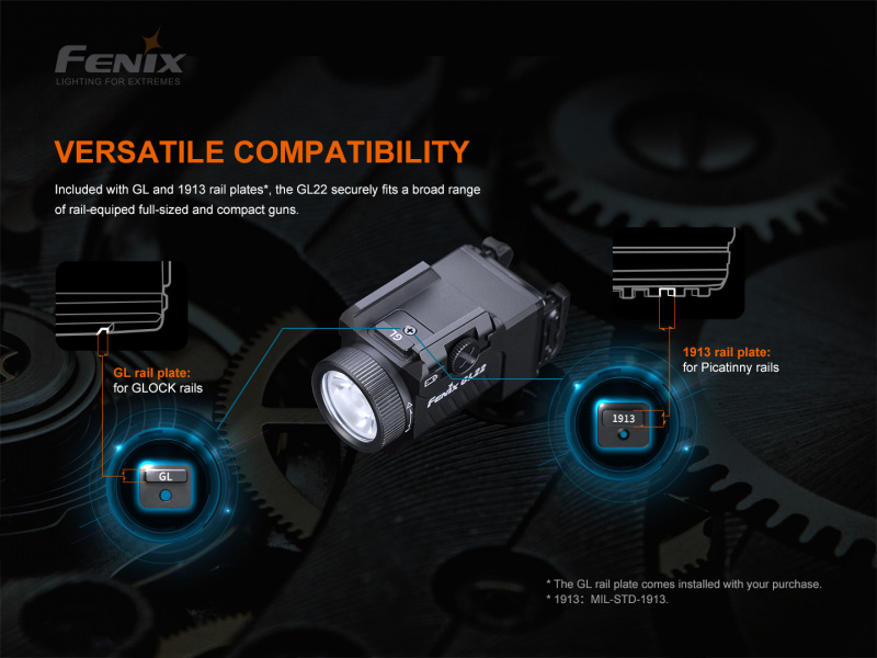 Fenix GL22 Luminus SST20 6000k 750lm USB 16340 LED 白光+紅點 槍燈