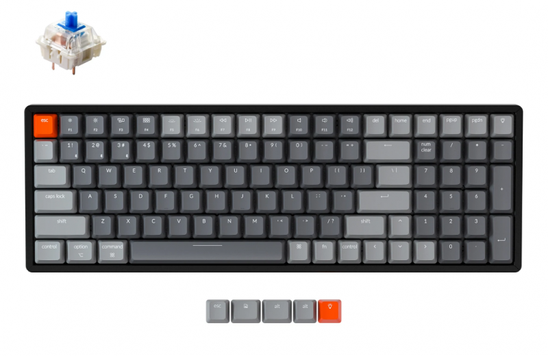 Keychron K4-C 無線RGB鋁合金機械鍵盤 (Version 2) (茶/紅/青軸)