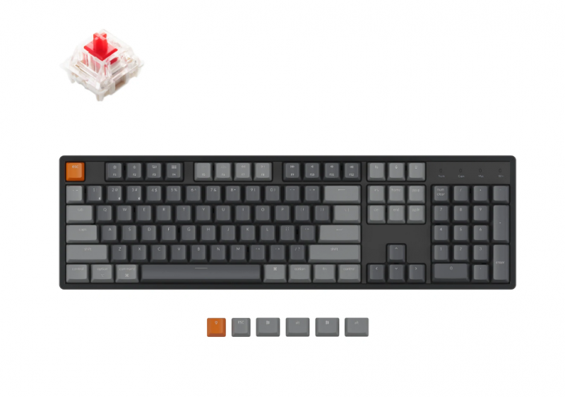 Keychron K10-J 104鍵 無線RGB鋁合金機械鍵盤 (可換軸 Hot-Swappable) (茶/紅/青軸)