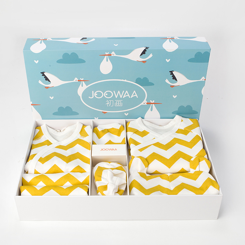 Joowaa 嬰兒六件禮盒套裝-黃波浪 Size 66 (3-6M)