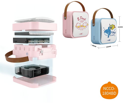 B.Duck NCCO1804 (藍/粉紅) 便携式氧聚解空氣淨化機