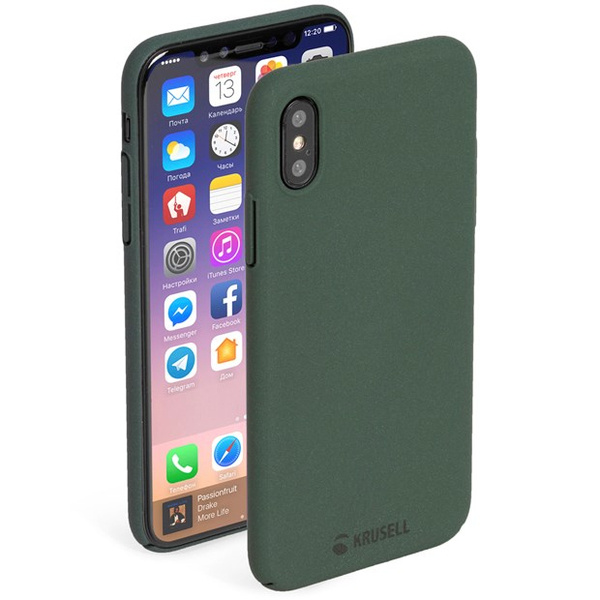Krusell Sandby Cover for iPhone X/XS 超薄輕巧機殼 - 青苔色 Moss (KSE-61452)