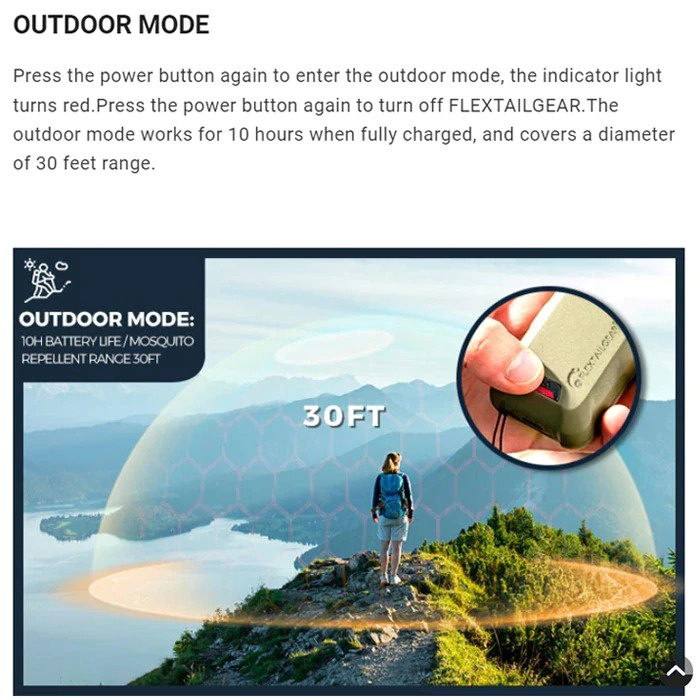 FLEXTAILGEAR - Portable & Rechargable Mosquito Repellent 戶外防蚊 驅蚊 蚊機 外置充電器 可充電