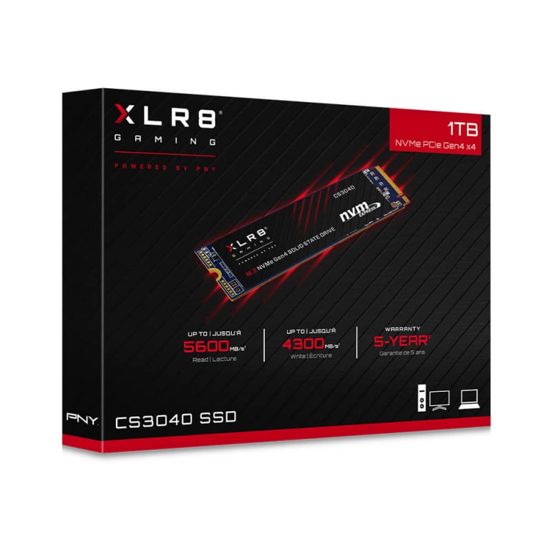 PNY XLR8 CS3040 M.2 2280 NVMe Gen4x4 固態硬碟 [1TB/2TB]