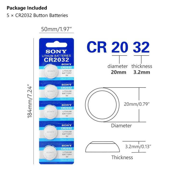 SONY - CR2032 鋰鈕扣電池 5粒