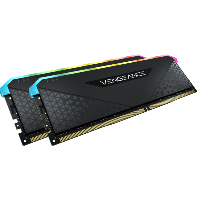 Corsair VENGEANCE® RGB RS 32GB (2x16GB) DDR4 DRAM 3600MT/s C18 Memory Kit — Black (CMG32GX4M2D3600C18)