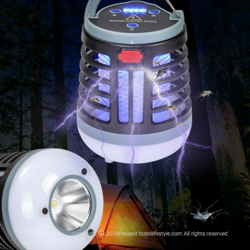 4合1戶外野營滅蚊燈|電筒|電池|移動充電|夜燈